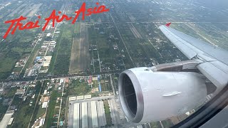 Thai AirAsia A320 Landing in Bangkok Don Mueang DMK [upl. by Ihcalam]