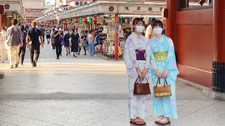 TOKYO Evening Walk  Asakusa  4K view of JAPAN August 2022 [upl. by Myrtice]