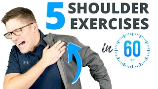 5 Shoulder Pain Relief Exercises in 60 seconds [upl. by Ranitta622]