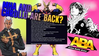 ABA NEWS MHA BACK CHROLLO BACK GOKU  KISAME GUTTED  PUCCI BUFFS  Anime Battle Arena [upl. by Aurita]