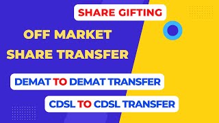 Off Market Share Transfer Demat to Demat Transfer  CDSL to CDSL Transfer [upl. by Etienne]