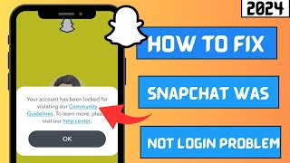 fix your account has been locked for violating community guidelines snapchat 2024  in iPhone iOS 17 [upl. by Shelley187]