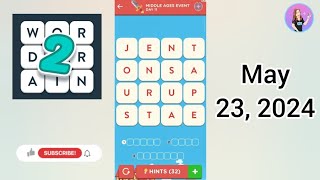 WordBrain 2 Middle Ages Event Day 11 May 23 2024 Solution [upl. by Vivle136]