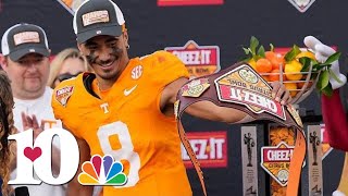 Watch Tennessee celebrate after a stunning shutout win against Iowa in the Citrus Bowl [upl. by Kristoforo]