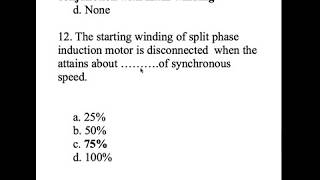 single phase induction motor mcqs  basic questions [upl. by Abey]