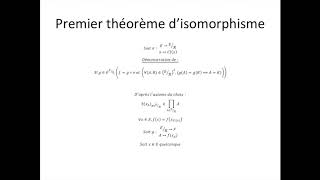 Structures algébriques partie 56  Premier théorème disomorphisme [upl. by Eikcid]