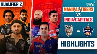 Qualifier 2  Manipal Tigers VS India Capitals  Highlights Match  Legends League Cricket 2023 [upl. by Lole742]