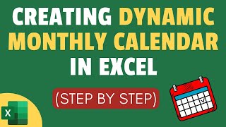 Creating Dynamic Monthly Calendar in Excel Interactive Calendar [upl. by Silirama408]