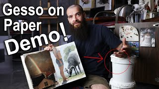 How I Apply Gesso on Paper to Paint With Oils Cesar Santos vlog 094 [upl. by Anayd]