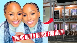 Twins Moyin amp Doyin Build Mansion For Their Single Mum From Making Skits [upl. by Donadee1]