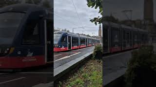 Running near Haymarket with a service to the Airport is Esinbuegh Trams 263 September 2024 [upl. by Melc]