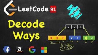 Decode Ways  LeetCode 91  C Java Python [upl. by Aimo956]