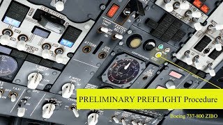 PRELIMINARY PREFLIGHT Procedure Boeing 737800 ZIBO 2 [upl. by Nilats]