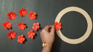 2 Wall Hanging Craft Ideas With Paper Craft  Paper Crafts Easy Flower Wall Hanging [upl. by Ernestus28]