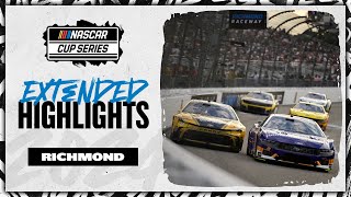 NASCAR Official Extended Highlights  Richmond provides overtime drama in final laps  NASCAR [upl. by Amilb629]