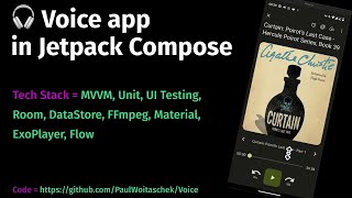 Voice app in Jetpack Compose  MVVM Unit UI Testing Room DataStore FFmpeg ExoPlayer Flow [upl. by Jennette137]