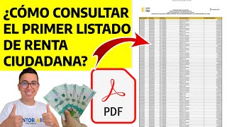 ¿Cómo consultar el listado de Renta Ciudadana en PDF  ¿No me abre Aquí te explico  Wintor ABC [upl. by Ainwat]