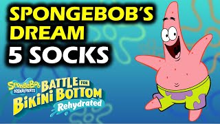 Spongebobs Dream All Patricks Socks Locations  Spongebob Collectibles Guide amp Walkthrough [upl. by Nicks]