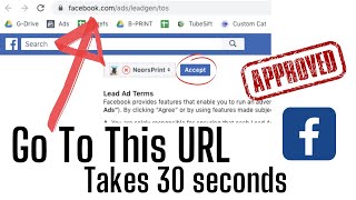 How to Accept Facebook Terms of Services For Lead Generation  URL Included  Accepted in 30 Seconds [upl. by Azar]