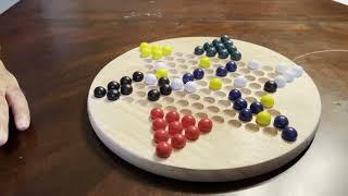 checkers checkerboard boardgames games CHINESE CHECKERS  GAME 5  2 Players  2 teams each [upl. by Magee]