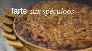 Tarte aux spéculoos  Recette de Chef  CuisineAZ [upl. by Gavan86]