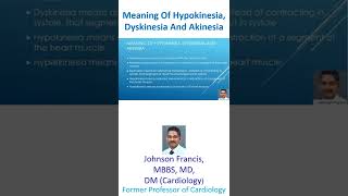 Meaning Of Hypokinesia Dyskinesia And Akinesia [upl. by Enak941]