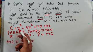 profit maximization in case of perfect competition example [upl. by Mayer]