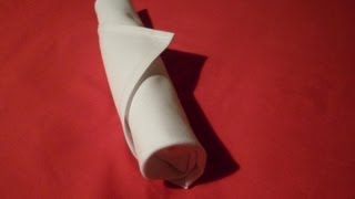 How To Fold Napkins  Silverware Roll Napkin Folding [upl. by Enyad]