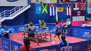 Tsenaye amp GiannaJam vs Dominican Rep U19Girls Doubles 2024 27th Carib RegTT Youth ChampDay4 [upl. by Eetsud]