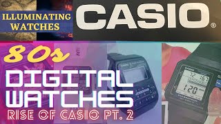 80s RETRO DIGITAL CASIO WATCHES  Rise of Casio Part 2 including Gshock Databank F15 Marlin [upl. by Ahsatan]