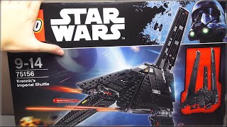 LEGO Star Wars Krennics Imperial Shuttle 75156 Unboxing Rogue One Minifigure Orson Krennik Review [upl. by Eceinej]