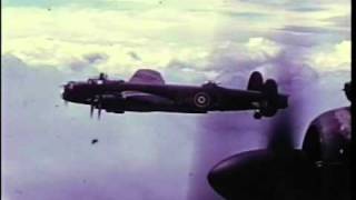 Avro Lancaster Bomber  Rare WWII Colour Film of the Lancaster [upl. by Airliah]