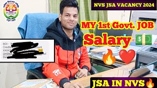 MY NVS JSA 1ST GOVT JOB SALARY💵🔥  Nvs Jsa in hand salary  nvs jsa को कितनी Salary मिलती है [upl. by Lamond]