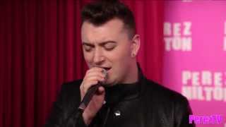 Naughty Boy ft Sam Smith  quotLA LA LAquot Acoustic Perez Hilton Performance [upl. by Smada820]