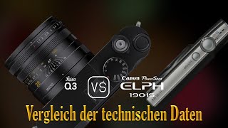 Leica Q3 vs Canon PowerShot ELPH 190 IS Ein Vergleich der technischen Daten [upl. by Cleres87]