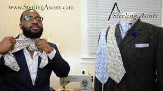 How to tie an ascot the best technique for silk  Sterling Ascots [upl. by Nnyluqcaj]