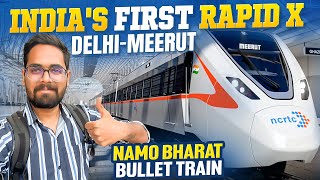 Indias First Rapid X RRTS Train  160Kmph🔥 Speed వెళ్తుంది  Delhi To Meerut  Namo Bharat Train [upl. by Shu]