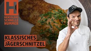 Schnelles Jägerschnitzel Rezept von Steffen Henssler [upl. by Yecnay]