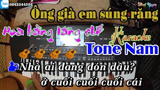 Ông Già Em Súng Răng  Hoa Bằng Lăng Chế  Karaoke  Tone Nam  Style Cha Cha Cha Korg Pa600 [upl. by Nylyram624]