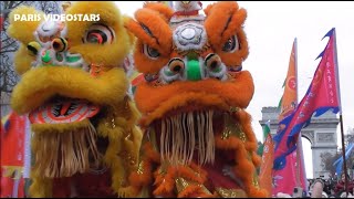 Chinese New Year 4 february 2024 Celebration of the Dragon  Paris Champs Elysées Nouvel an chinois [upl. by Juanita325]