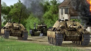 JAGDPANTHERS vs CHURCHILL TANKS in NORMANDY  Gates of Hell [upl. by Wiley]