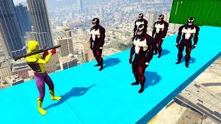 GTA 5 Epic Ragdolls  SpiderMan Frees Minions with Lazer JumpsFunny moments ep80 [upl. by Ordnagela890]