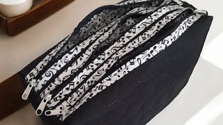 erkavarrjvelemotthon Háromrekeszes neszesszer varrása  mini bag tutorial [upl. by Oramug556]