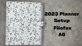 2023 Planner Setup  A5 Filofax  Filofax Inserts  Simple Planning [upl. by Ferrigno]