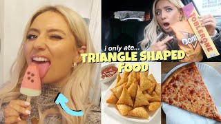 I ate ONLY TRIANGLE shaped food for 24hours [upl. by Shamma842]