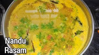 Nandu rasam in tamil  healthy recipe in tamil  how to make nandu rasam [upl. by Yanahc243]