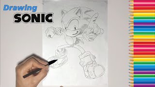 Drawing Sonic see how to draw sonic [upl. by Jedidiah]