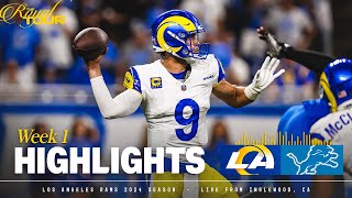 Highlights Rams Top Plays vs Lions Week 1  Matthew Staffords 317Yard Game amp More [upl. by Hakon]