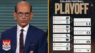 ESPN crew reacts to the latest College Football Playoff Rankings 12Team Bracket from Week 12 [upl. by Sidwell]