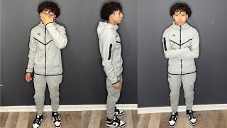 Nike Tech Fleece  Tracksuit Review Grey Colorway [upl. by Ayahsal652]